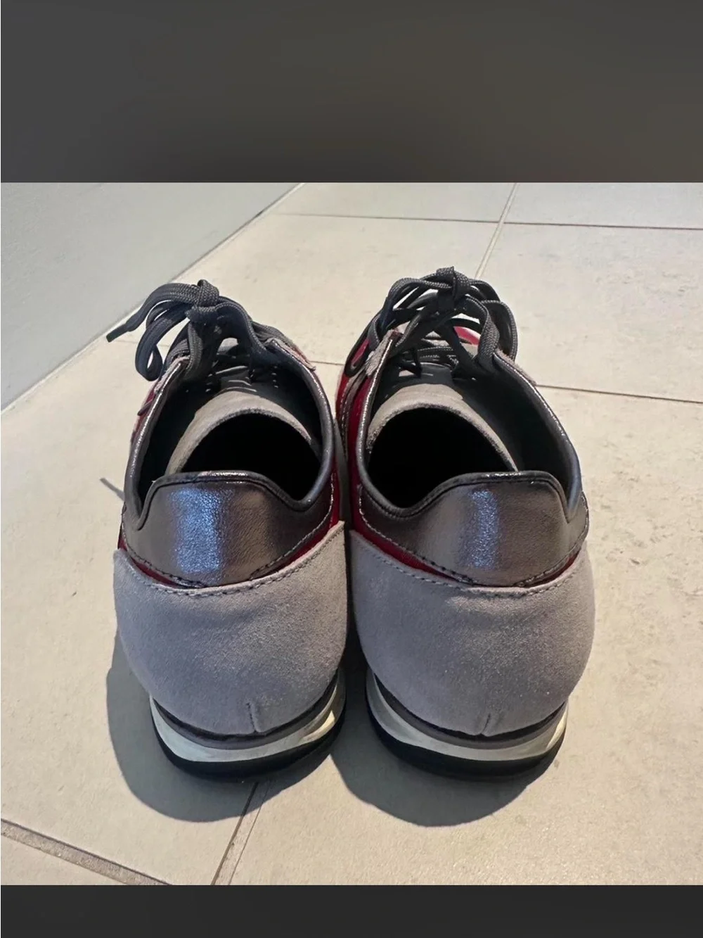 Jeffrey Campbell Gray and Red Women's Sneakers